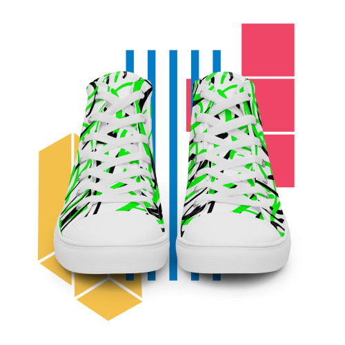 Baskets hautes en toile homme